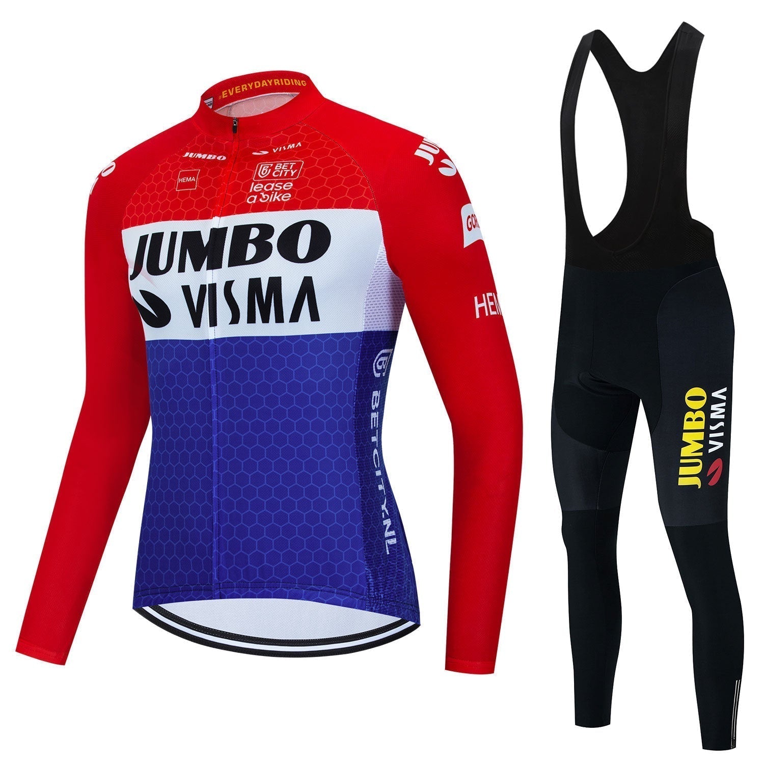 Jumbo Visma - Long-Sleeve Professional Cycling Set